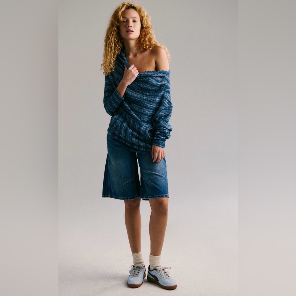 Free People Sailor Blue Tunic Mini Dress - Size XS NWT